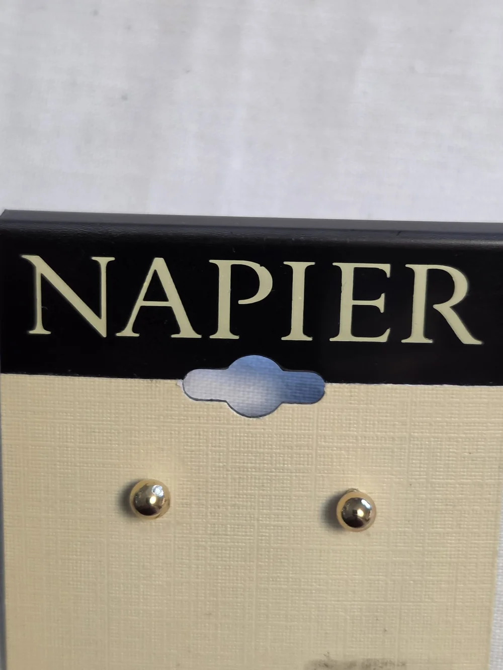 Unsigned Napier 2.5 mm Gold-Tone Stud Earrings